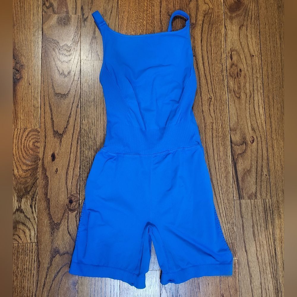Free People Good Krama High Neck Runsie M/L MidAtlantic Blue